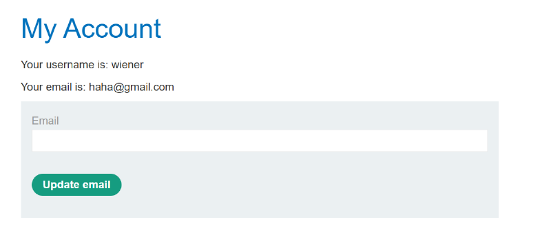 Figure 4: Victim account email successfully mutated