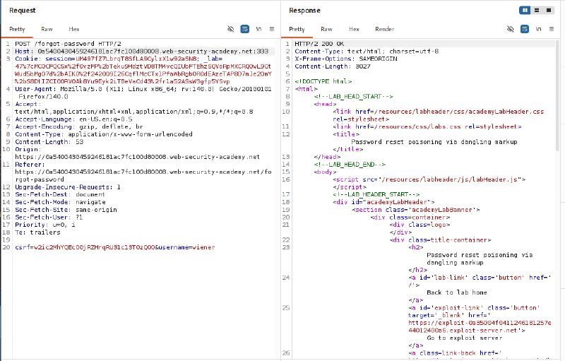 Figure 5: 200 OK response when appending a port number to the Host header