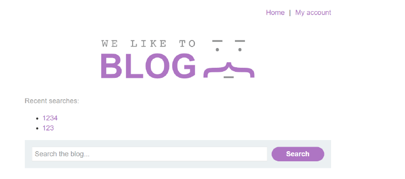 Figure 1: Recent searches UI on the blog homepage demonstrating query persistence